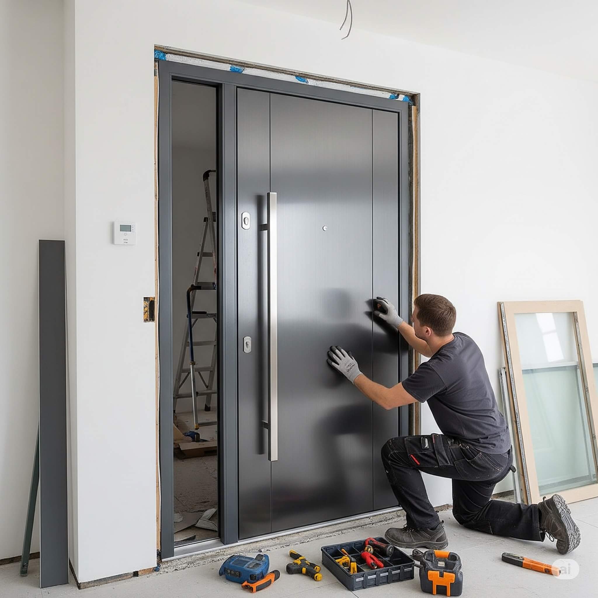 Montage porte et vitrage